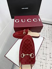 Bagsaaa Gucci Women's Princetown slipper 802163 red GG velvet - 2