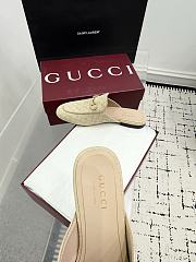 Bagsaaa Gucci Women's Princetown slipper 802163 beige GG velvet - 3