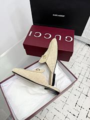 Bagsaaa Gucci Women's Princetown slipper 802163 beige GG velvet - 2