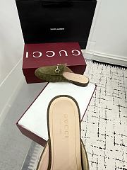 Bagsaaa Gucci Women's Princetown slipper 802163 green GG velvet - 4