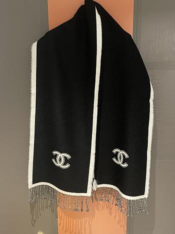Chanel Black & White Scarf