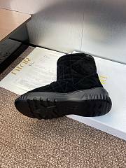 Bagsaaa Dior Frost Ankle Boot Black Cannage Suede and Ecru Lambskin Shearling - 4