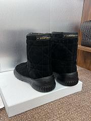 Bagsaaa Dior Frost Ankle Boot Black Cannage Suede and Ecru Lambskin Shearling - 3
