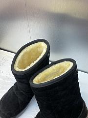 Bagsaaa Dior Frost Ankle Boot Black Cannage Suede and Ecru Lambskin Shearling - 2