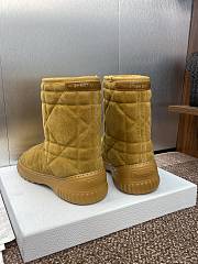 Bagsaaa Dior Frost Ankle Boot Beige Cannage Suede and Ecru Lambskin Shearling - 2