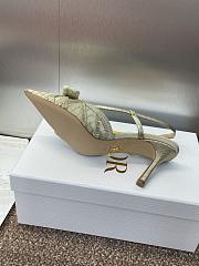 Bagsaaa Dior Adiorable Slingback Pump Transparent Mesh Embroidered with Gold-Tone Laminated Thread and Strass - 10cm - 4