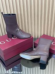 Bagsaaa Gucci Women's ankle boot with Horsebit 835808 dark brown - 3