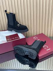 Bagsaaa Gucci Women's ankle boot with Horsebit 834770 black suede - 3