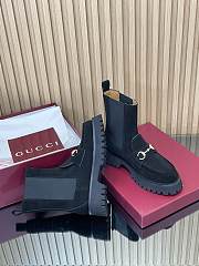 Bagsaaa Gucci Women's ankle boot with Horsebit 834770 black suede - 2