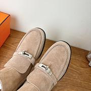 Bagsaaa Hermes Kelsy ankle boot beige suede - 4