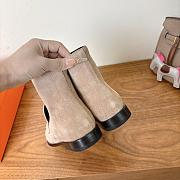 Bagsaaa Hermes Kelsy ankle boot beige suede - 3