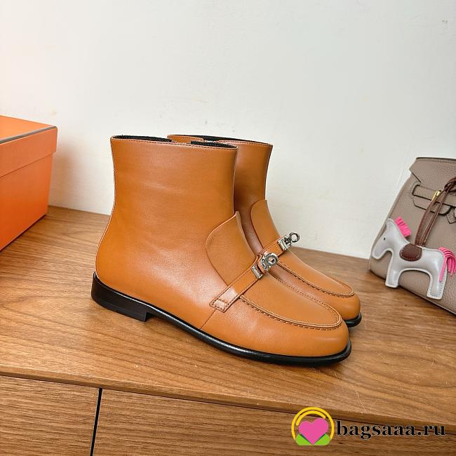 Bagsaaa Hermes Kelsy ankle boot brown - 1