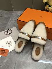 Bagsaaa Hermes Oz mule brown & shearling - 4