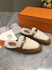 Bagsaaa Hermes Oz mule brown & shearling - 3