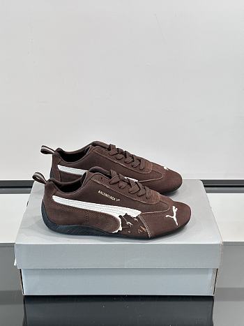 Bagsaaa Speedcat Suede Balenciaga Sneaker Brown