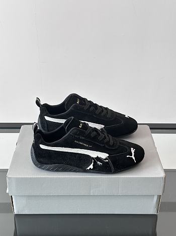 Bagsaaa Speedcat Suede Balenciaga Sneaker Black
