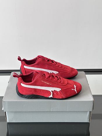 Bagsaaa Speedcat Suede Balenciaga Sneaker Red