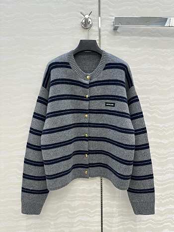 Bagsaaa Miu Miu striped-pattern cardigan