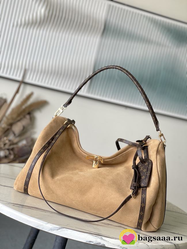 Bagsaaa LV M26451 Express Travel Bag Hazelnut Brown Suede - 45cm - 1