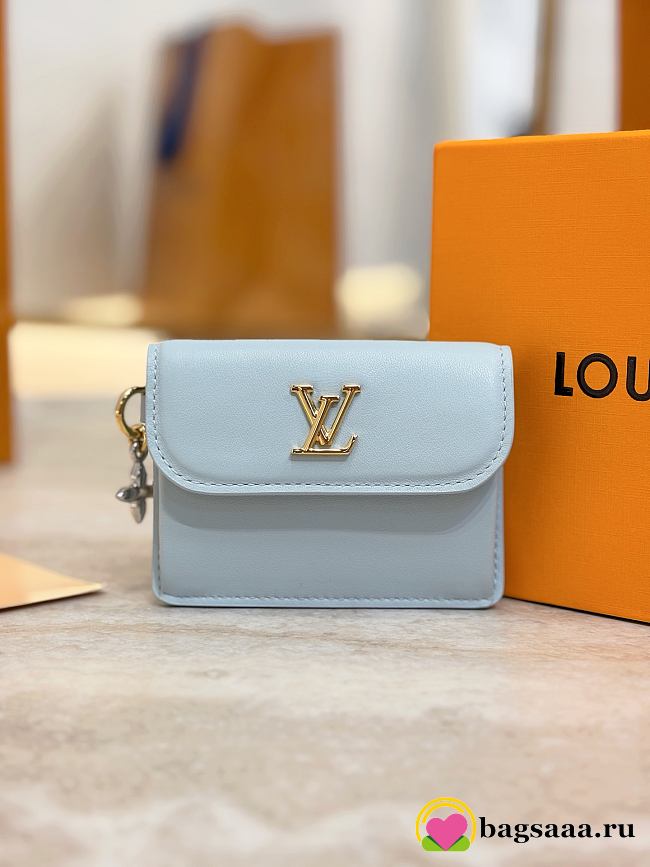 Bagsaaa LV M14614 Tiny Recto Verso Card Holder LV Bloom Azure Blue - 10cm - 1