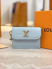 Bagsaaa LV M14614 Tiny Recto Verso Card Holder LV Bloom Azure Blue - 10cm - 1