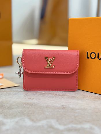 Bagsaaa LV M14615 Tiny Recto Verso Card Holder LV Bloom Sweet Coral - 10cm