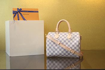 Bagsaaa Louis Vuitton N40608 Speedy Bandoulière 25 Damier Azur - 25cm