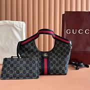 Bagsaaa Gucci Giglio small tote bag 860845 denim blue - 25cm - 1