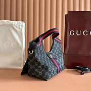 Bagsaaa Gucci Giglio small tote bag 860845 denim blue - 25cm - 3