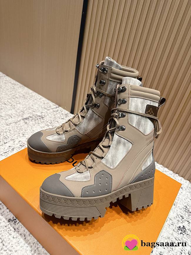 Bagsaaa LV Laureate Platform Desert Boot Taupe Brown - 1
