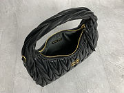 Bagsaaa Miu Miu Wander matelassé nappa leather hobo bag 5BC153 black - 25cm - 2