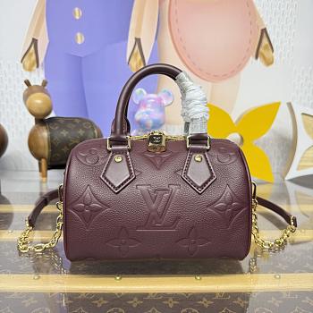 Bagsaaa LV M25929 Speedy Bandouliere 20 Grenat Red - 20.5cm