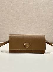 Bagsaaa Prada Saffiano leather mini-bag 1NF059 brown - 18cm - 1