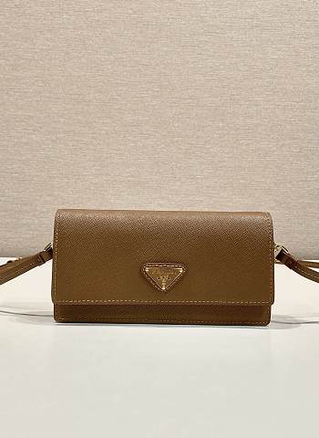 Bagsaaa Prada Saffiano leather mini-bag 1NF059 brown - 18cm