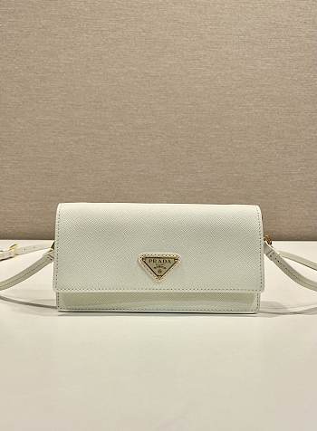 Bagsaaa Prada Saffiano leather mini-bag 1NF059 white - 18cm