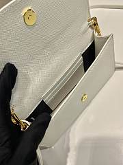 Bagsaaa Prada Saffiano leather mini-bag 1NF059 white - 18cm - 3