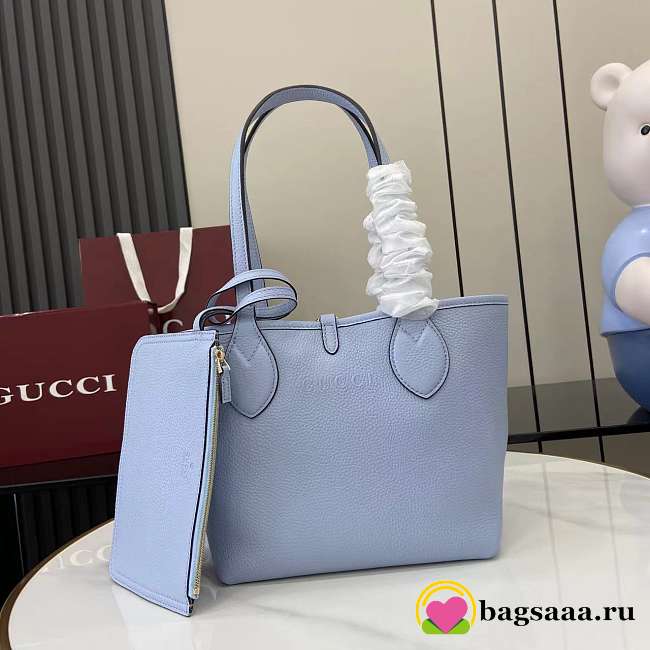 Bagsaaa Gucci Totissima small reversible tote bag 839124 light blue - 21cm - 1