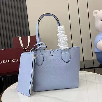 Bagsaaa Gucci Totissima small reversible tote bag 839124 light blue - 21cm