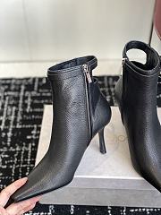 Bagsaaa Jimmy Choo Camie Ankle Boot 85 Black Shiny Kid Leather Ankle Boots - 2
