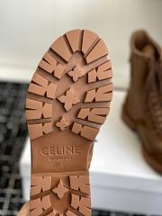 Bagsaaa Celine Margaret Boot In Nylon and Suede Calfskin 365115 dark beige - 4