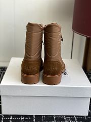 Bagsaaa Celine Margaret Boot In Nylon and Suede Calfskin 365115 dark beige - 3