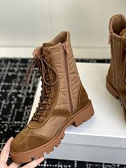Bagsaaa Celine Margaret Boot In Nylon and Suede Calfskin 365115 dark beige - 2