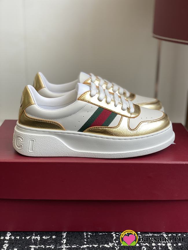 Bagsaaa Gucci chunky sneaker 848307 white & gold - 1
