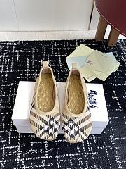 Bagsaaa Burberry Check Knit Baby ballerinas beige - 1
