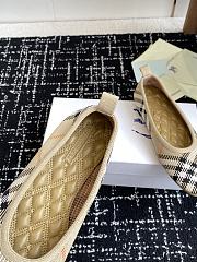 Bagsaaa Burberry Check Knit Baby ballerinas beige - 4