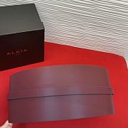 Bagsaaa Alaia Double Bustier Belt In Calfskin Dark Red - 4