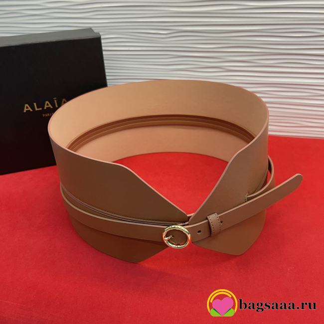 Bagsaaa Alaia Double Bustier Belt In Calfskin Beige - 1