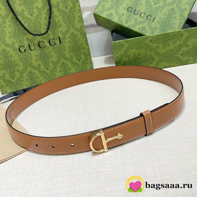 Bagsaaa Gucci Belt Brown - 2.5cm - 1