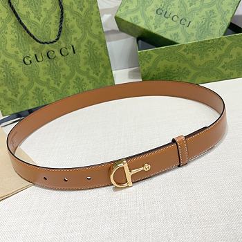 Bagsaaa Gucci Belt Brown - 2.5cm