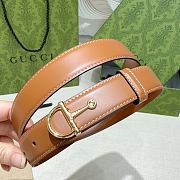 Bagsaaa Gucci Belt Brown - 2.5cm - 4